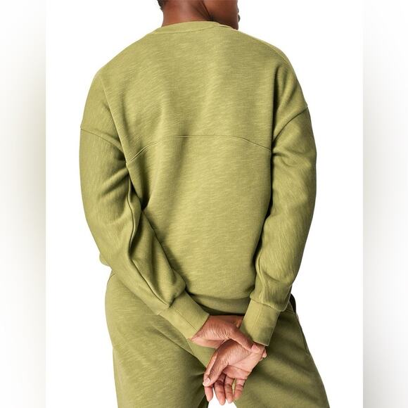Sweaty Betty Crewneck Sweater Fern Green Oversized Womens Size S - Picture 3 of 9